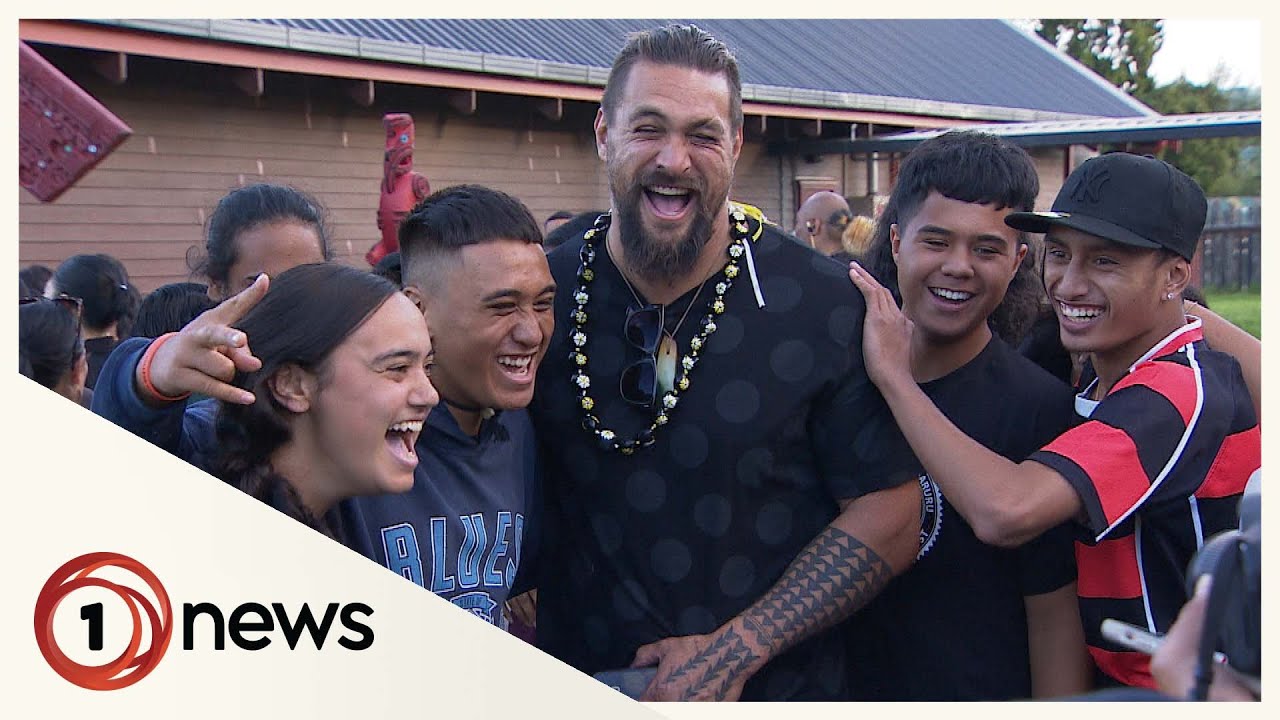 Jason momoa welcomed to auckland marae during visit to nz 2