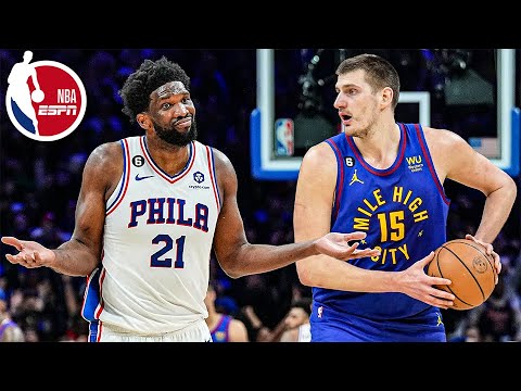 Battle of the bigs: jokic and embiid combine for 71 pts | nba on espn 5