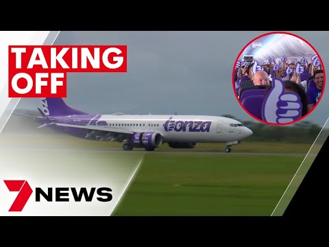 Budget airline bonza takes its first flight from home base on the sunshine coast | 7news 14
