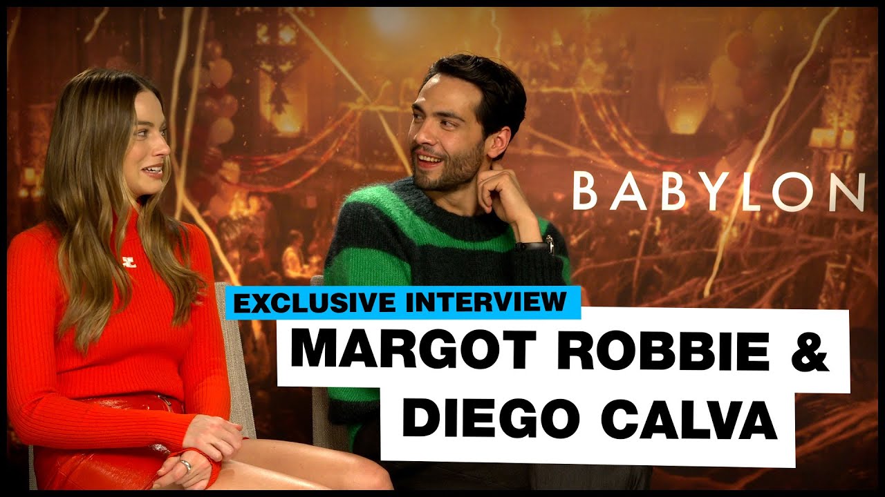 "the amount of coke was ridiculous! ": margot robbie & diego calva talk 'babylon' 8
