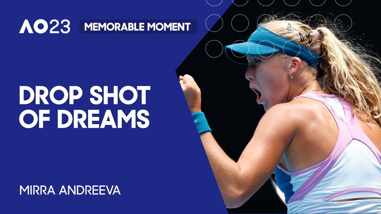 Mirra andreeva's incredible drop short | australian open 2023 10