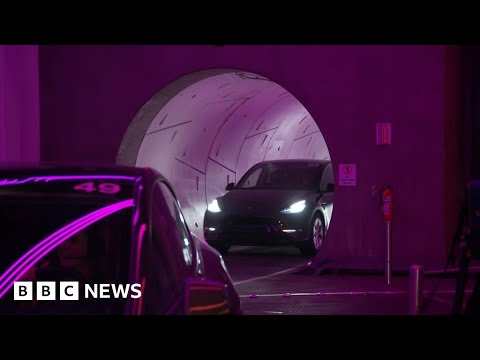 Elon musk’s boring company builds tunnel to transport teslas - bbc news 3
