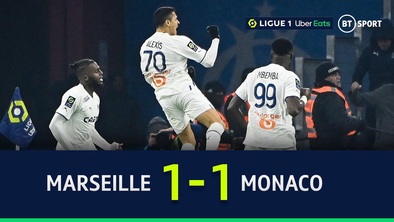 Marseille vs monaco (1-1) | battle for champions league place ends all square | ligue 1 highlights 3