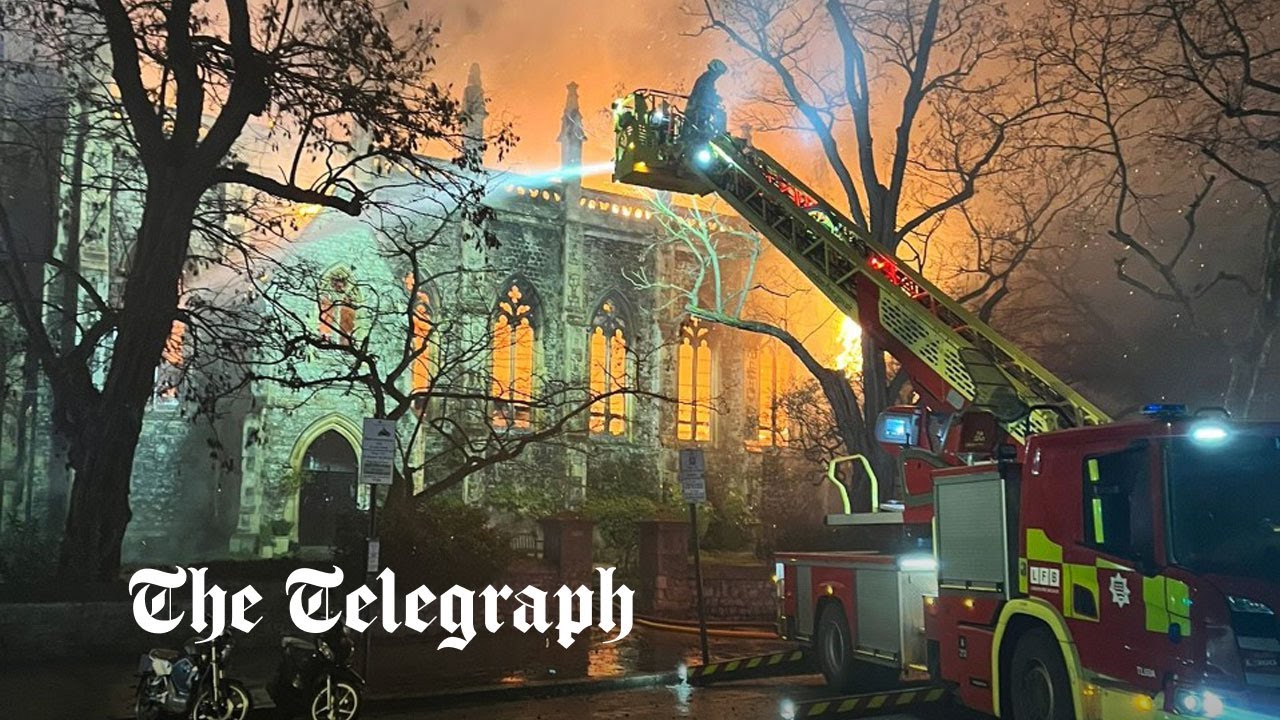 Fire rips through heritage-listed london church 20