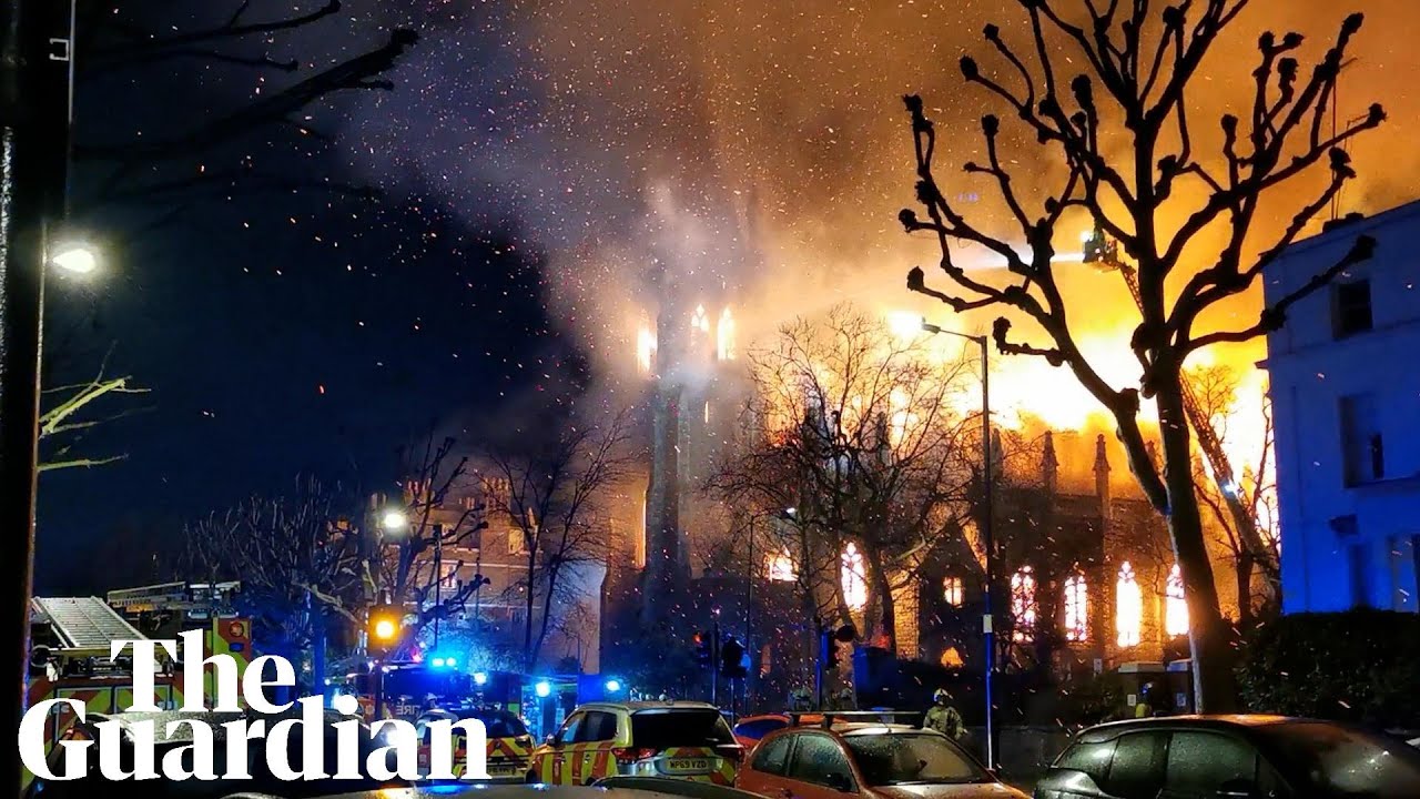 Fire destroys historic london church 31