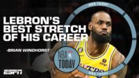 Lebron james is keeping the lakers in play-in spot contention - brian windhorst | nba today 12