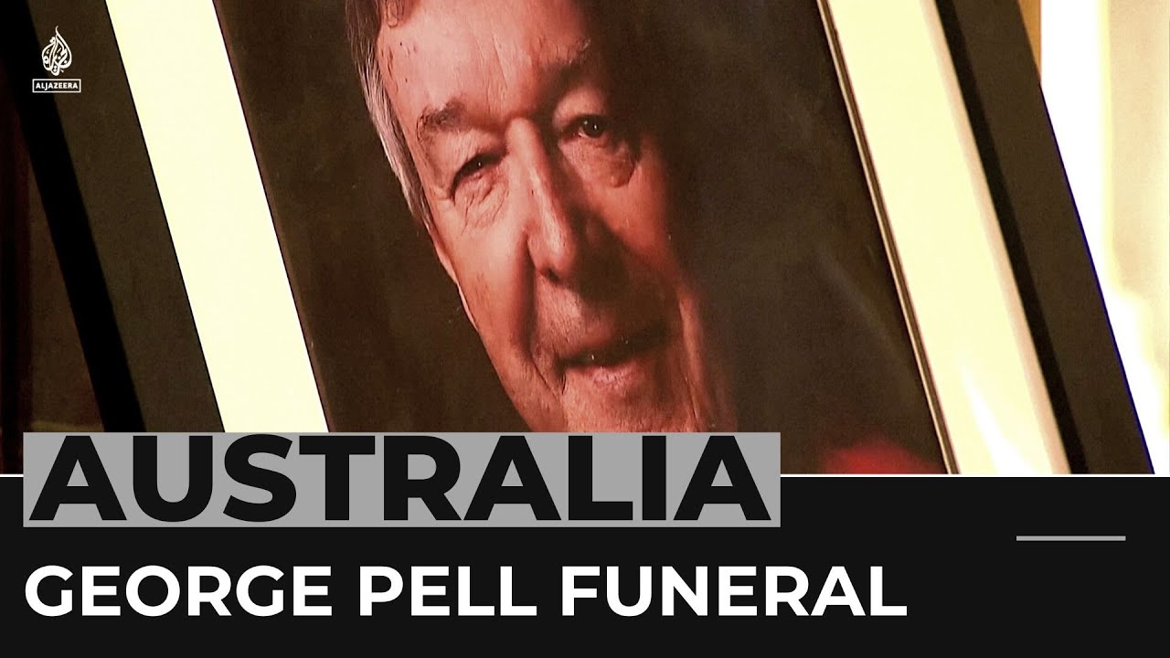 Australia cardinal funeral: protests as george pell laid to rest 8