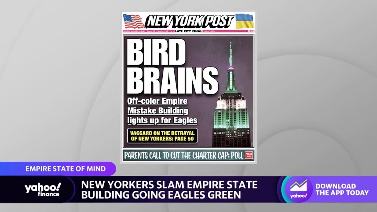 New yorkers slam empire state building for shining eagles green following nfl playoff win 5